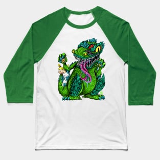 Monster Dino Baseball T-Shirt